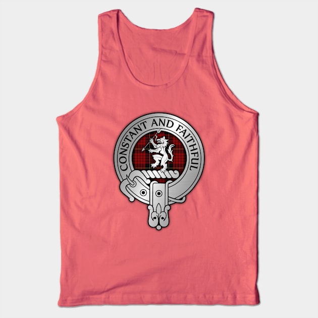 Clan MacQueen Crest & Tartan Tank Top by Taylor'd Designs